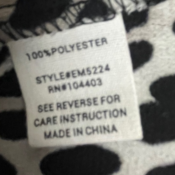 E&M COLLECTION ANIMAL PRINT TIE FRONT SLEEVELESS BLOUSE SIZE LARGE PREOWNED - Picture 5 of 7